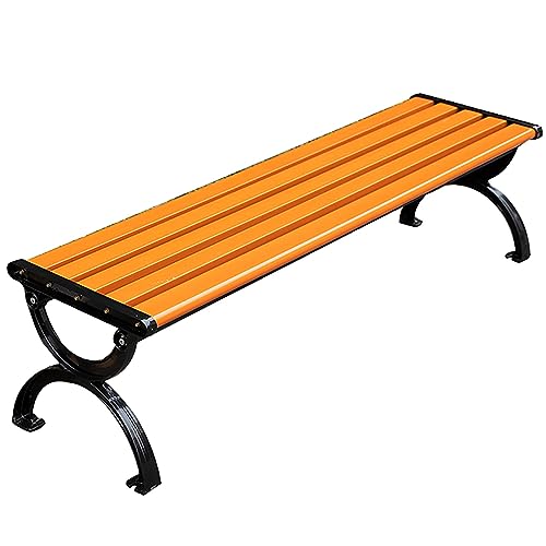 Banc de jardin durable bois plastique et métal pour cour pelouse et parc
