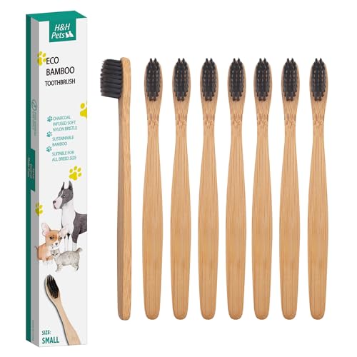 H&H Pets Bamboo Toothbrush Set for Dogs and Cats -