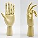 Tagtight 2 Stück Gelenkig Gliederhand Linke Rechte Hand Gliederpuppe Modell, Art Hand Mannequin, Gliederhand Holzhand Zeichenpuppe für Skizzen, Malerei und Anatomie-Studium