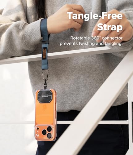 Image of Ringke Tactical Webbing Hand Strap with Patch [Heavy Duty Tactical Carabiner] Durable Anti-Tear Multi-Purpose Phone Wrist Strap for Travel, Hiking, etc