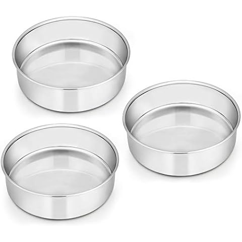 E-far 6 Inch Cake Pan Set of 3 Cover