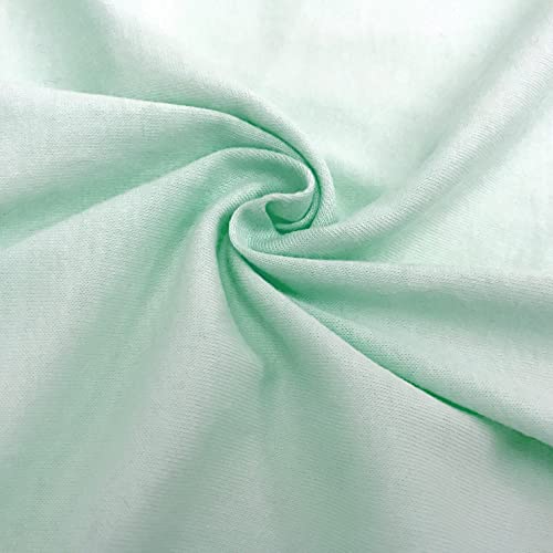 Image of American Baby Company 100% Natural Cotton Fitted Crib Sheet 52 inch x 28 inch - Soft, Breathable, Hypoallergenic & Gentle Toddler Bed Sheet, Fair Aqua, Neutral for Boys & Girls