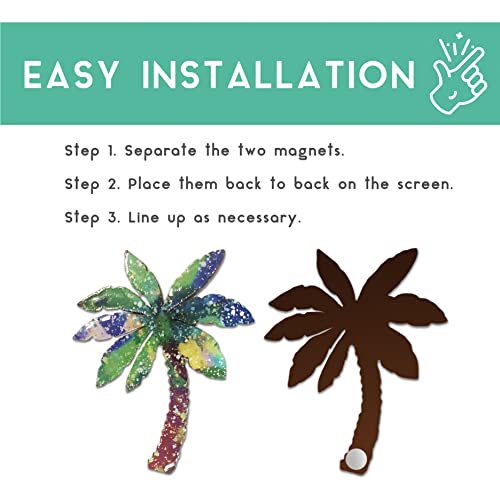 Palm Tree Magnetic Screen Saver Sliding Door Lanai Screen Door Magnet Patio Heavy Duty Magnet Gloss Finish #TOP2