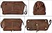 RUSTIC TOWN Leather Toiletry Bag for Men - Travel Gift Shaving Ditty Kit - Bathroom Shower Toiletries Organizer - Cosmetic Makeup Bag for Women