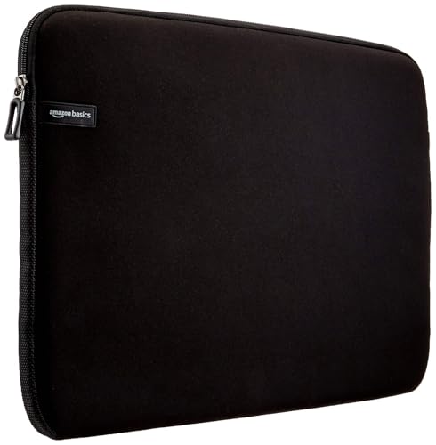 Amazon Basics 17.3-inch Laptop Sleeve, Protective Carrying Case with Zipper for Computer Protection, Black