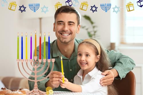 Multicolred Jerusalem Box 44 Hanukkah Candles Menorah Candles Chanukah Candles for All 8 Nights of Chanukah