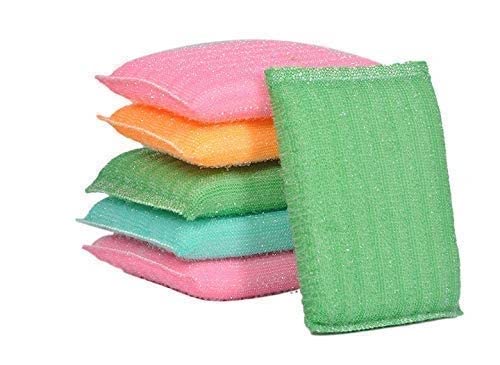 BRIKSHI Multi Colour Foam Pad Sponge Scrubber Kitchen Dishwasher Scrubber for Dish Utensils Tiles Cleaning Heavy Quality Set of 6 (B0C33VZK7R) Amazon Price History, Amazon Price Tracker