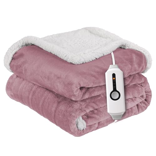 RALYSUN Electric Heated Blanket Throw Size 50