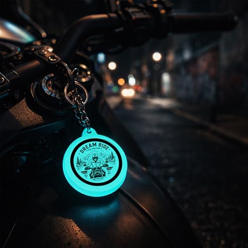 Image of Mi Glow Store Glow in Dark Keychain for Bike Men | Gift for Man | Bike Accessories | Charges in Light Glows in Dark | Key chain for Bike