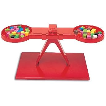 hand2mind Student Balance, Plastic Fulcrum Scale to Teach Mass & Measurement, Basic Economical Balance Scale for Kids