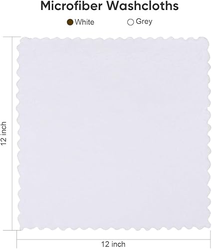 Miniatura 7 de Orighty Paquete de 48 paños de cara ultra suaves de 12 x 12 pulgadas, absorbentes y de secado rápido, paño de terciopelo coral a granel, paño facial