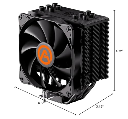 Image of ARESGAME CPU Air Cooler for Intel /AMD, with 5 Direct Contact Heatpipes and 120mm PWM Fan - Black