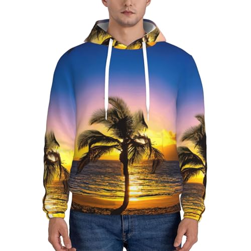 Sweat à capuche hawaïen EdWal en polyester avec poche pour homme