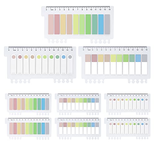 Lot De 1200 Marqueurs De Page Autocollants Repositionnables - 12 Modèles, 5 Couleurs - Pour Livres Et Documents - 8