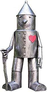 41cm Tall 'Tin Man & His Heart' Metal Garden Sculpture with Axe Small