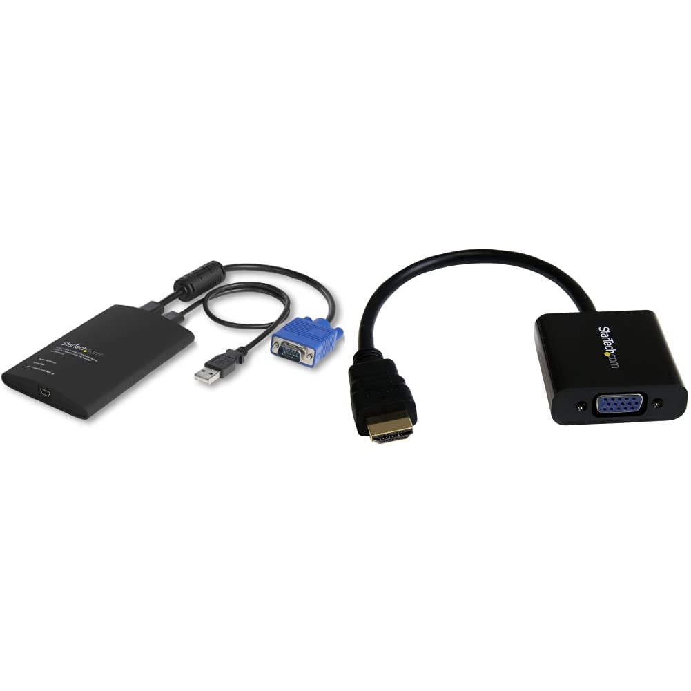StarTech.com Portable Laptop Crash Cart Adapter, USB/VGA KVM Console & HDMI to VGA Adapter kit