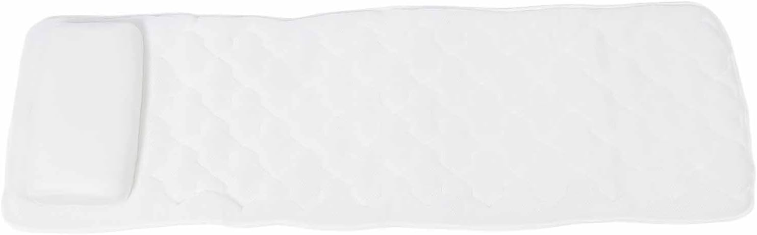 Full Body Bathtub Pillow, Bath Pillows for Tub, Soft Comfortable Neck Back Support with 3D Air Mesh, Slip Bath Tub Pillow Mat for Home Hotel Spa, Includes Hanging Hook fo