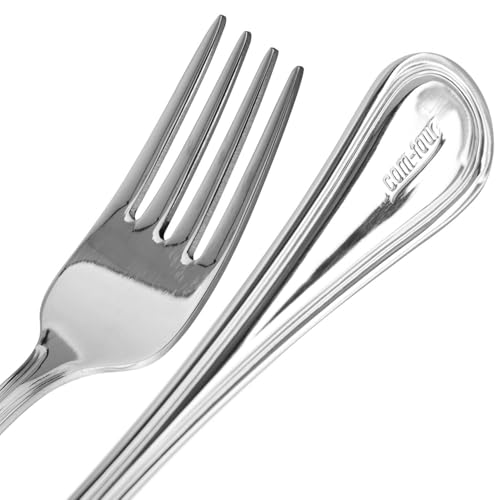 Miniatura 9 de Com-Four 12x Tenedor Para Pastel De Acero Inoxidable - Cubiertos Elegantes En Un Diseño Simple - 14,5cm 14,5 Cm - 12 Piezas