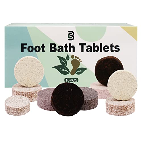 BLEOTY Foot Bath Tablets, Herbal Foot Spa Tablets for Muscle Relief, Improve Sleep, Relieve Stress, Muscle Pain, Joint Soreness, Tired Feet, Softens Calluses Foot Soak Tablets