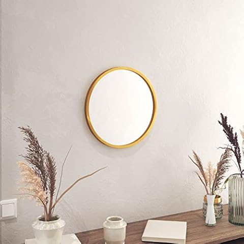 HBCY Creations Gold Circle Wall Mirror 16 Inch Round Wall Mirror for Entryways, Washrooms, Living Rooms and More (Gold, 16") Cover