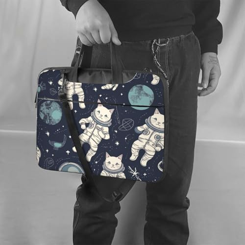 Maletín para portátil de 14 pulgadas con diseño de gato astronauta miniatura 2