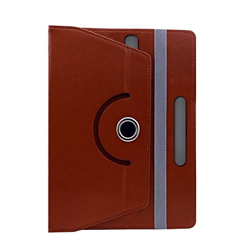 Image of Fastway Rotating Leather Flip Case for Lenovo TAB 4 8 TB-8504X Tablet Cover Stand Black (Brown)
