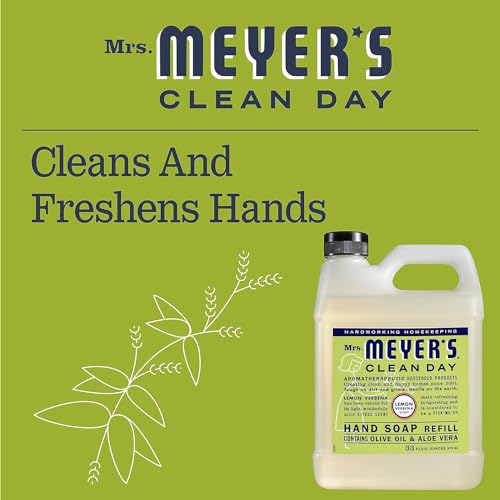 Image of Earth Friendly, Mrs. Meyers Liquid Hand Soap Refill 33 Oz Lemon Verbena Scent - Pack of 6