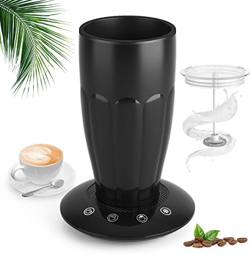 MOVATY Milk Frother, Electric Milk Steamer (4-in-1) - Automatic Hot & Cold Foam Maker and Milk Warmer for Latte, Cappuccino, Macchiato, Iced Coffee, Touch Control Silent Operation & Easy to Clean