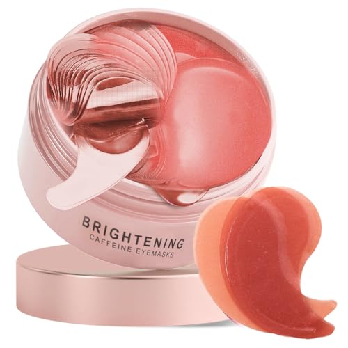 30 Pairs Brightening Eye Masks Caffeine Eye Masks for Dark Circles and Puffiness with Hyaluronic Acid and Niacinamide Under Eye Patches for Puffy Eyes