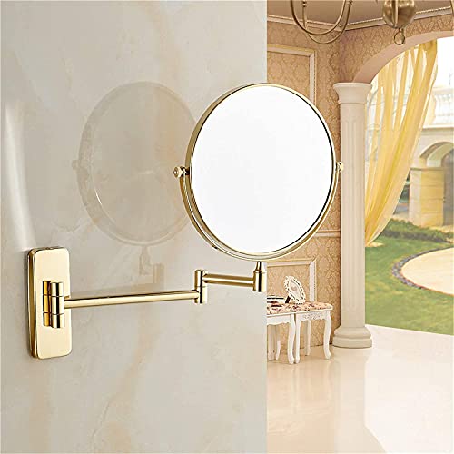 Miroir cosmétique pivotant à 360 degrés en laiton double face de 8 pouces - 4