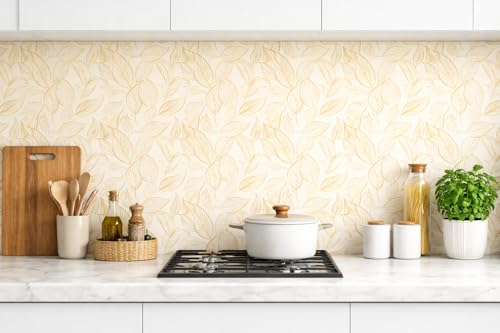 Image of Barebeauty 60 x 200 cm Kitchen Wallpaper, Self Adhesive Oil Proof Waterproof Wall Sticker for Kitchen, Anti-Mold Heat Resistant Backsplash Wall Covering (Pack of 1, 12.92 Sq. Ft. Approx)