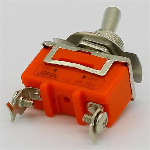 Interrupteur à bascule 15A 250V SPST | Lot de 5 pièces à 2 bornes