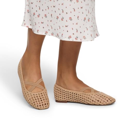 ALDO Women's Cornelia Elastic Cross-Strap Ballet Flat, Other Medium Beige, 9 by ALDO - Used condition - US$34.69