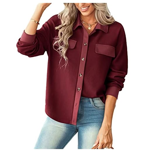 Blusa Waffle, Camisa Feminina Respirável Manga Longa Lavável na Máquina para Festas Diárias (XG)