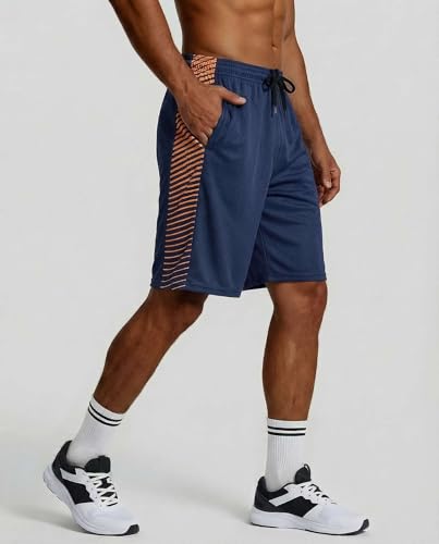 Image of Real Essentials Men's Active Athletic Performance Shorts with Pockets - 5 Pack