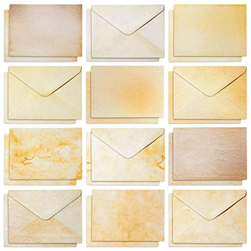 60-Pack Blank Cards And Envelopes 5X7, Aged Notecards For Party Invitations, Printable Vintage A7 Stationery For Announcements, Scrapbooking, Blank Inside, Antique Designs #TOP17