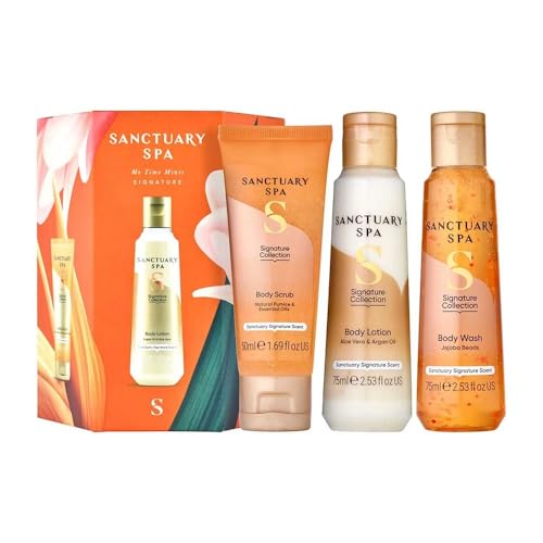 NEW Sanctuary's Me Time Minis Gift Set, Body Wash 75ml, Body Scrub 50ml, Body Lotion 75ml, Vegan, 3 Items