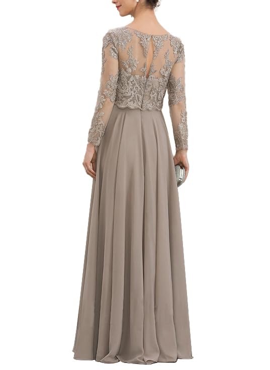 Mother of The Bride Long Dresses for Wedding Chiffon Formal Evening Gown Lace Wedding Guest Party Dresses2