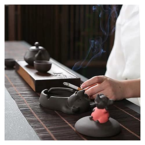 Cendrier argile violette anti cendre volatile solution déco pour table basse