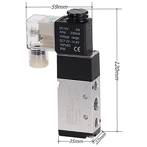 Électrovanne 5 voies 4V210-08 à commutation rapide DC24V