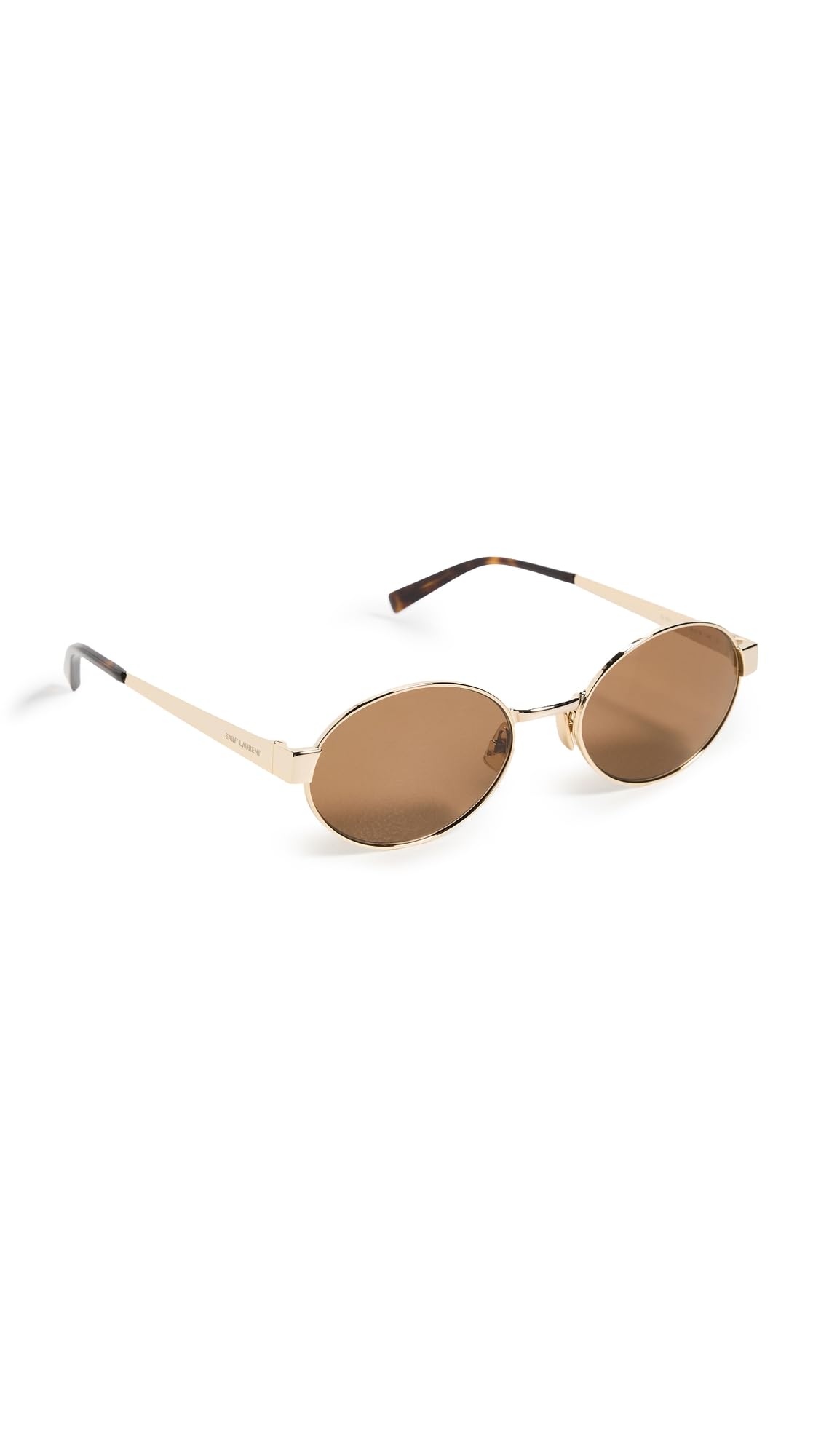 Saint Laurent Women's SL 692 Sunglasses, Gold-Gold-Brown, 55