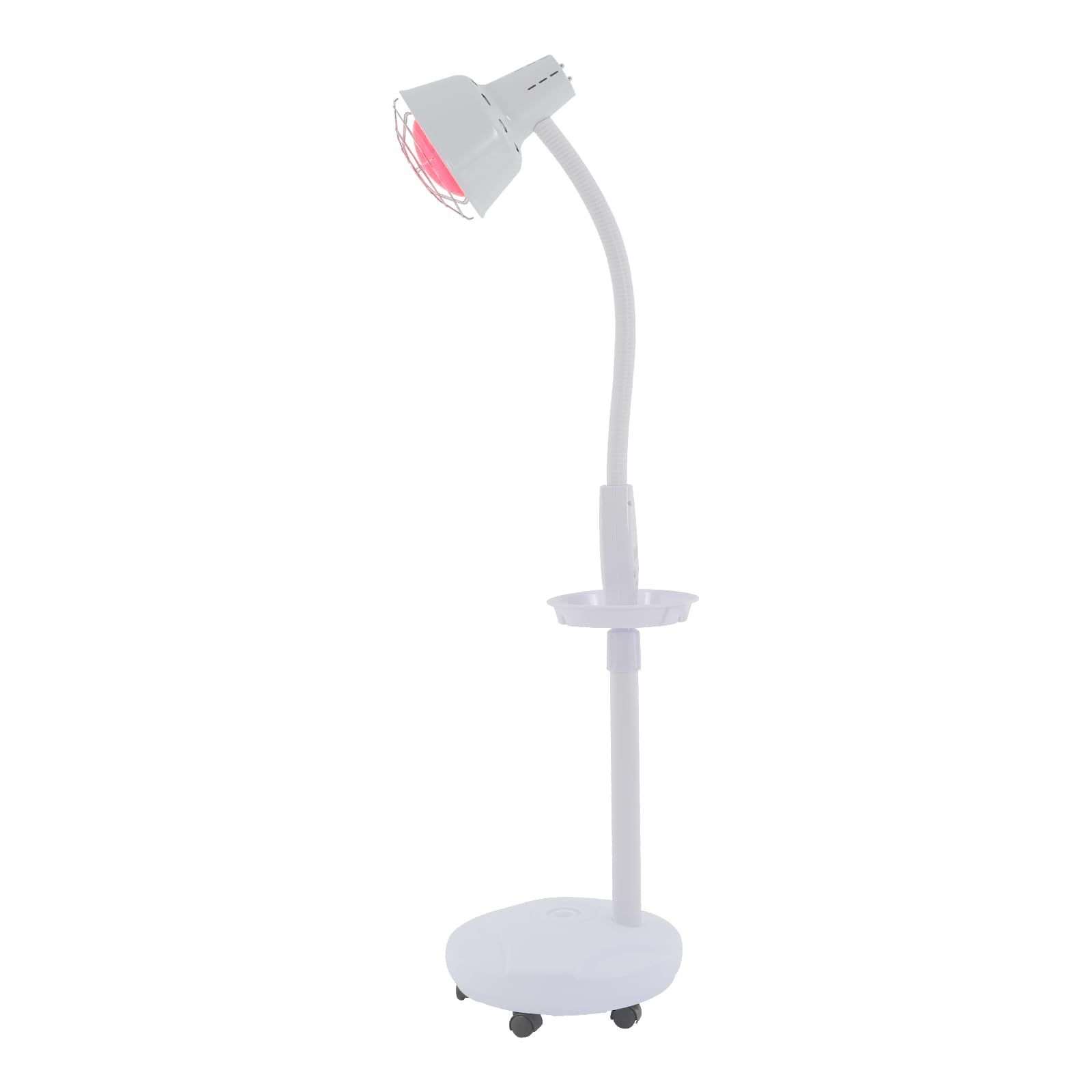 275W Infrarotlampe 10Gang Rotlicht Lampe 360° Drehbar Infrarotlampe Medizinisch mit Fernsteuerung 5 Allrichtungsräder, Rotlichtlampe Wärmelampe 0-115℃ Temperatur-Einstellber