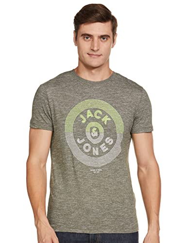 Image of JACK & JONES Men's Printed Regular Fit Crew Neck T-Shirt