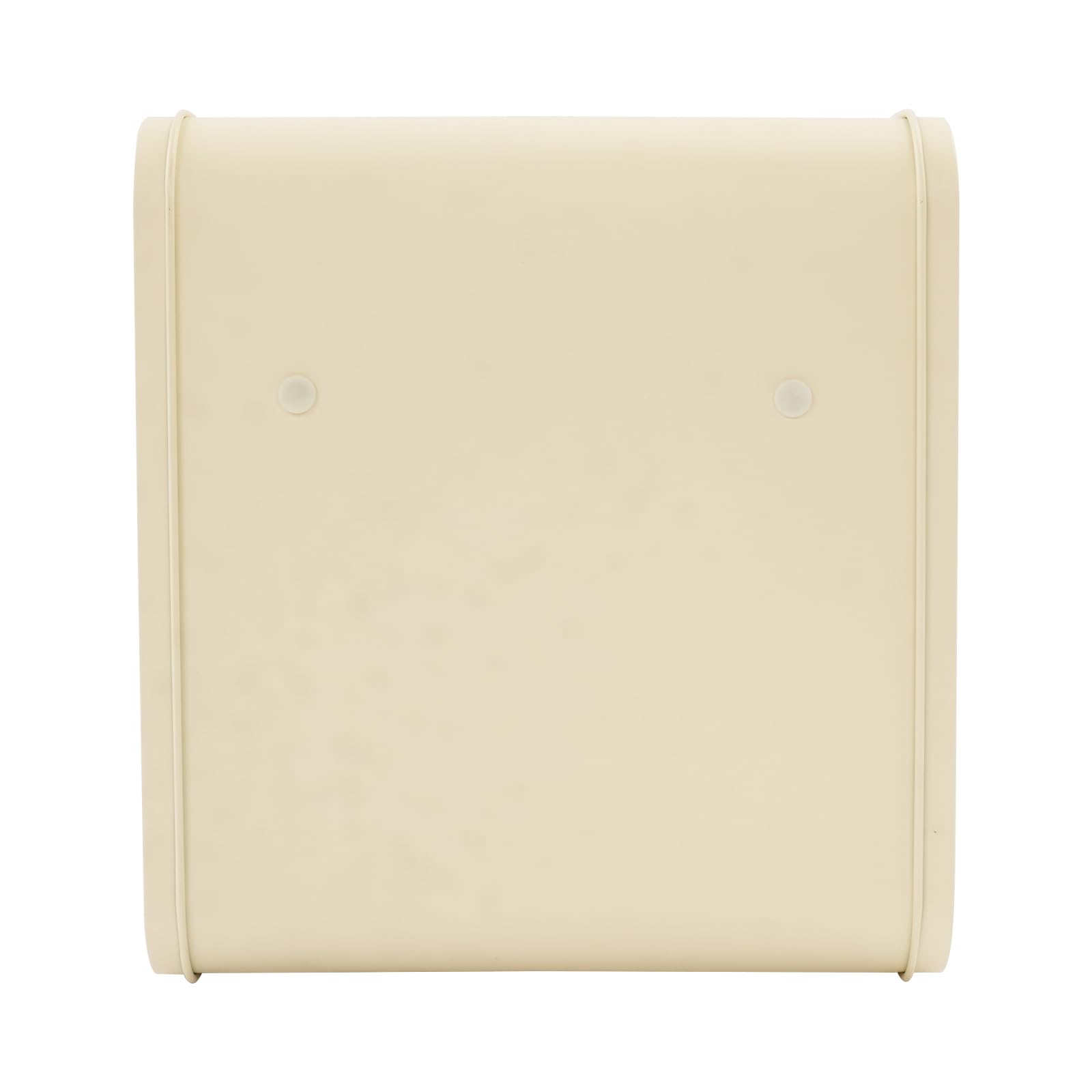 Brotkasten 2-stöckig 30 x 25 x 33 cm Brotbox mit Deckel Beige | Belüftungslöcher für Frische, Oberer Deckel & untere Tür, Staubschutz Design, Glatte & pflegeleichte Oberfläche