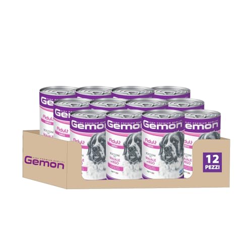 MONGE Gemon Adult Maxi BOCCONI con Maiale e Riso da 1250 gr - Confezione da 12-12x1250gr