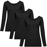 [fun.] WARMACTIVE レディース バレエネック 3枚セット BLACK M 帝人フロンティア企画