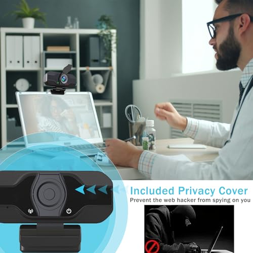 Image of XPCAM USB C Webcam for PC /Laptop /Desktop Computer Camera with Microphone | Plug & Play USB Webcam with Tripod /Cover, Auto Light Correction, Fixed Focus,Web camera for Zoom Conference /Twitch Streaming