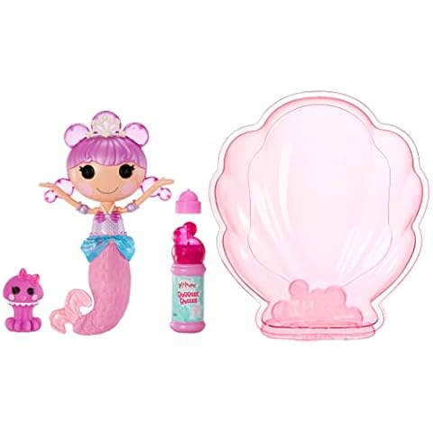 Lalaloopsy Bubbly Mermaid Doll- Ocean Seabreeze & Pet Jellyfish, Doll's Hair Makes Bubbles & Pet Squirts Water, Shell tub, Bubbles Solution & Reusable Packaging Playhouse, for Ages 3-103, 578970 Cover