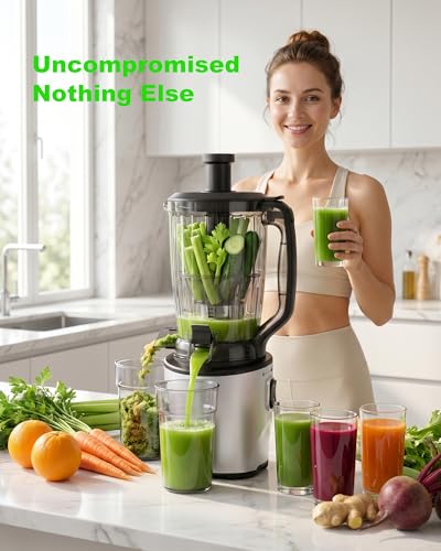 Image of Cold Press Juicer 2026 Upgrade 6.5 inch Wide Feed Chute Masticating Juicer
