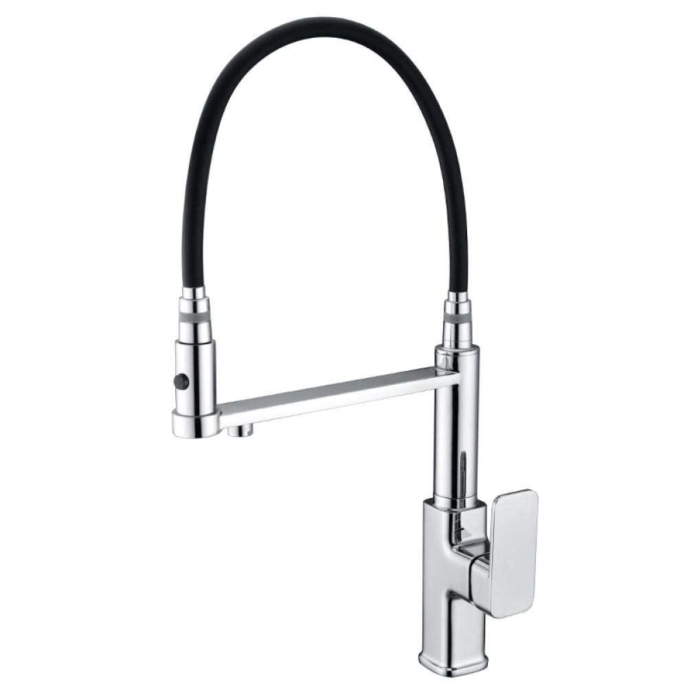 Robinets de cuisine au tuyau noir pour laver les légumes et purifier l'eau du robinet